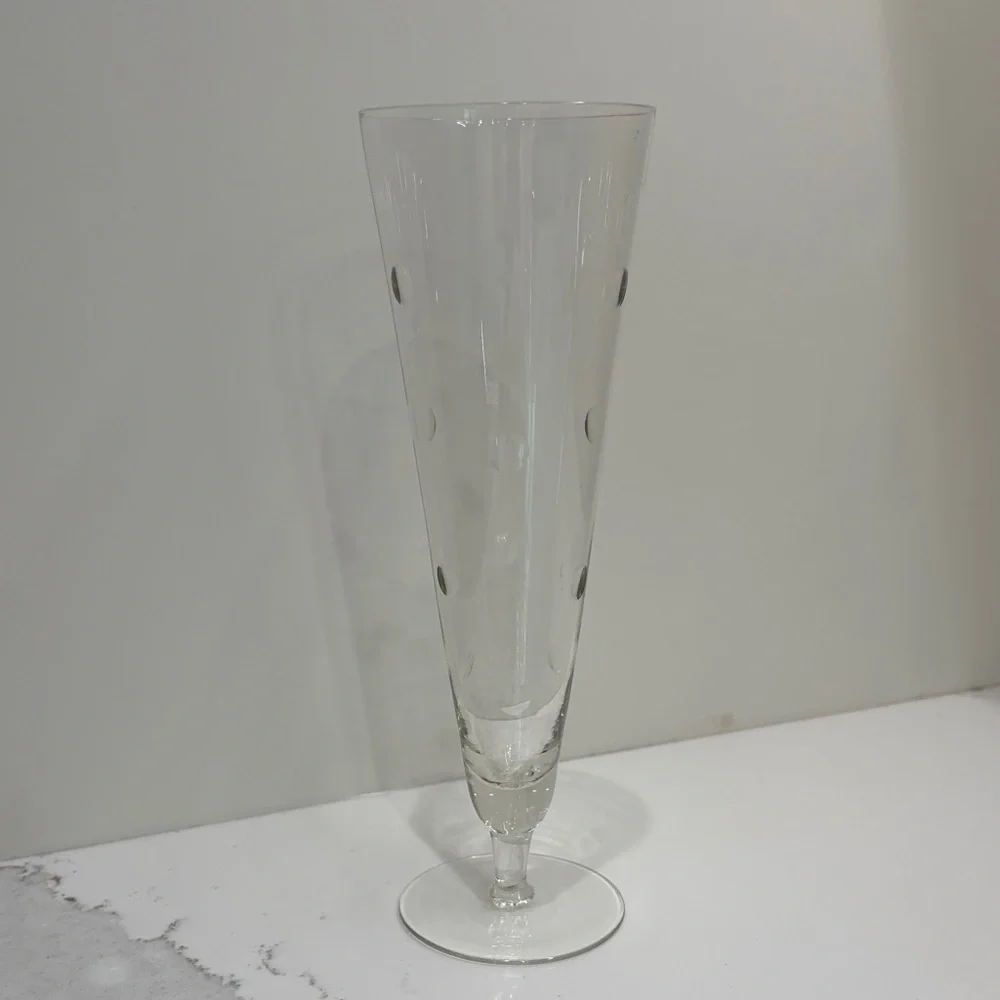Vintage Polka Dot Champagne Flutes Set of 6
